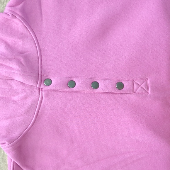 Salty Wave Purple Never Take Off Button Front Tunic Hoodie with Pockets- M - Picture 12 of 14